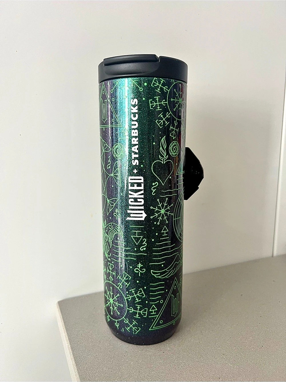 Starbucks x Wicked Elphaba Glow-in-the-Dark Tumbler with Grimmerie Charm